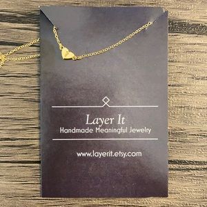 Gold plated T initial necklace